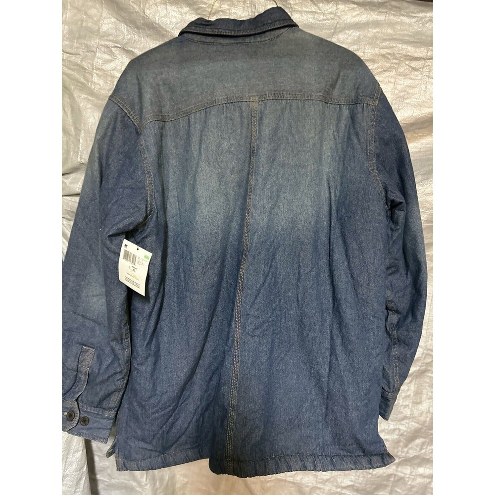 NWT Vintage Northwest Territory Denim Jacket Sherpa Lined Shacket Men's XL - Picture 3 of 4